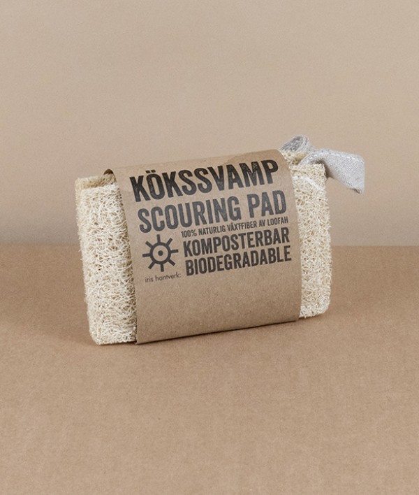 Loofah compostable scouring pads