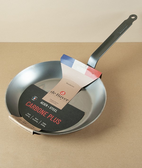 Lyonnaise Heavy Steel Frying Pan, 28cm