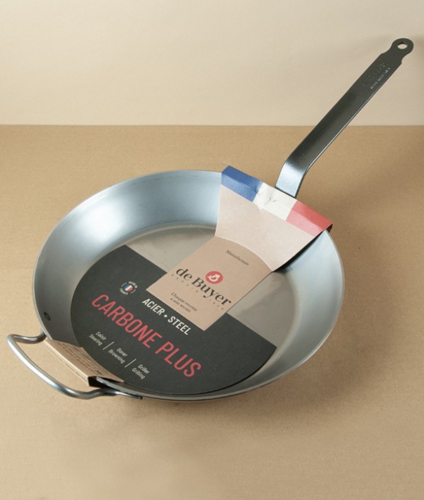 Lyonnaise Heavy Steel Frying Pan, 32cm