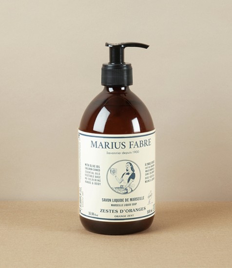 Marseille liquid soap, orange zest, 500ml