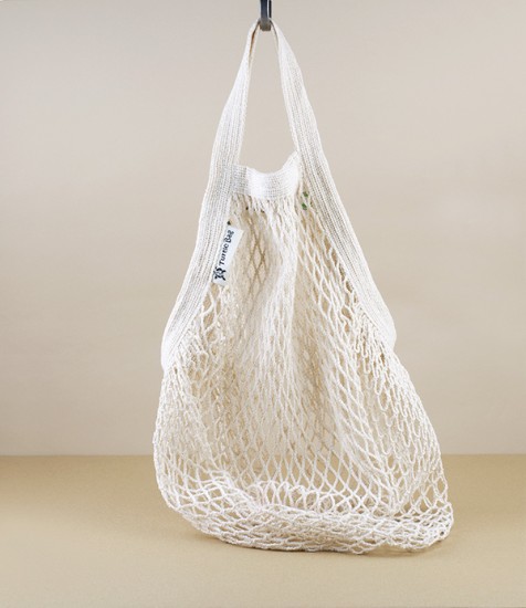 Organic Cotton Market Bag, Short Handled, Natural