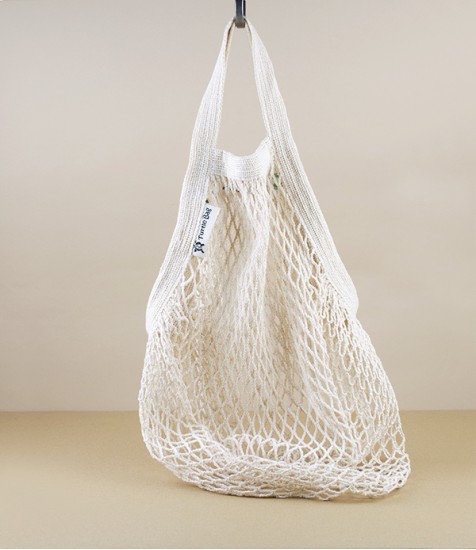Organic Cotton Market Bag, Short Handled, Natural