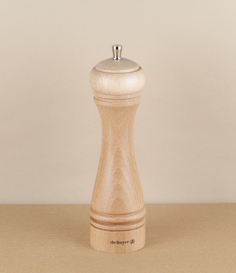 French Marlux Beech Wood Pepper Mill, 21cm