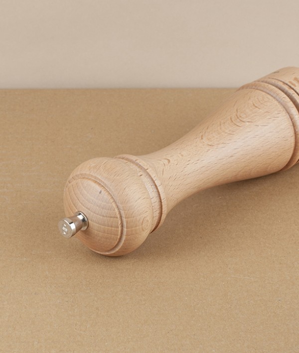 French Marlux Beech Wood Salt Mill, 21cm