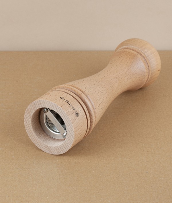 French Marlux Beech Wood Salt Mill, 21cm