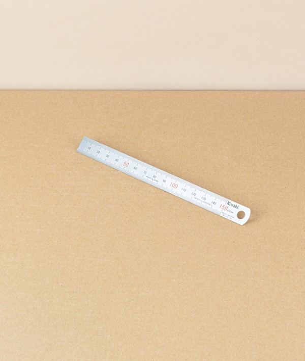 Japanese Stainless Steel Rule, 15cm