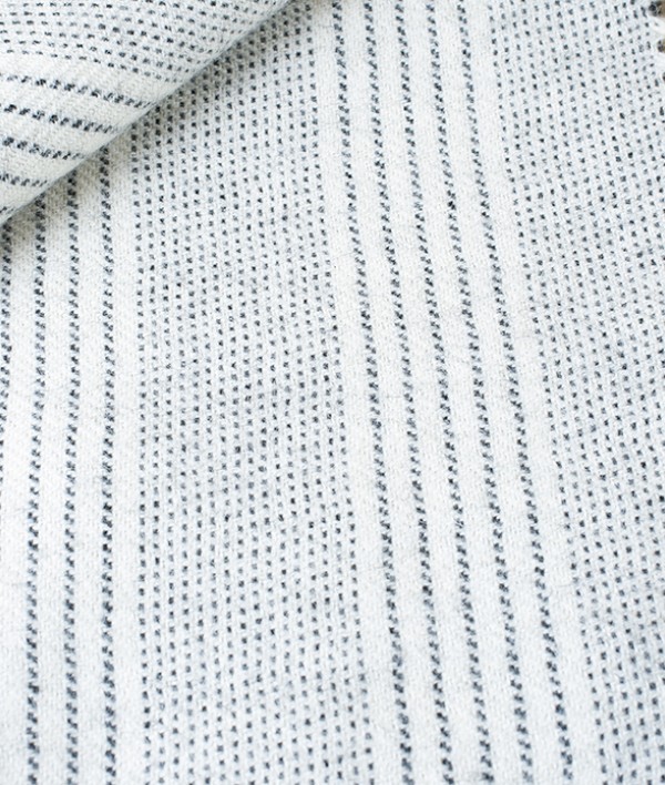 Irish Alpaca / Wool Throw, Natural Stripe