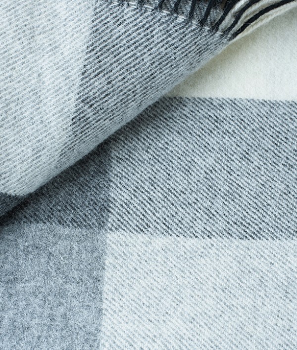 McNutt of Donegal Woollen Throw, Monochrome Check