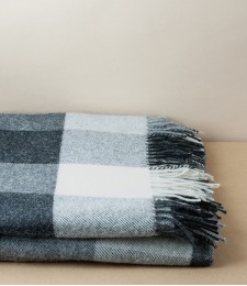 McNutt of Donegal Woollen Throw, Monochrome Check