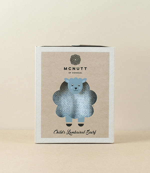 McNutt of Donegal Children's Scarf, Dove Grey
