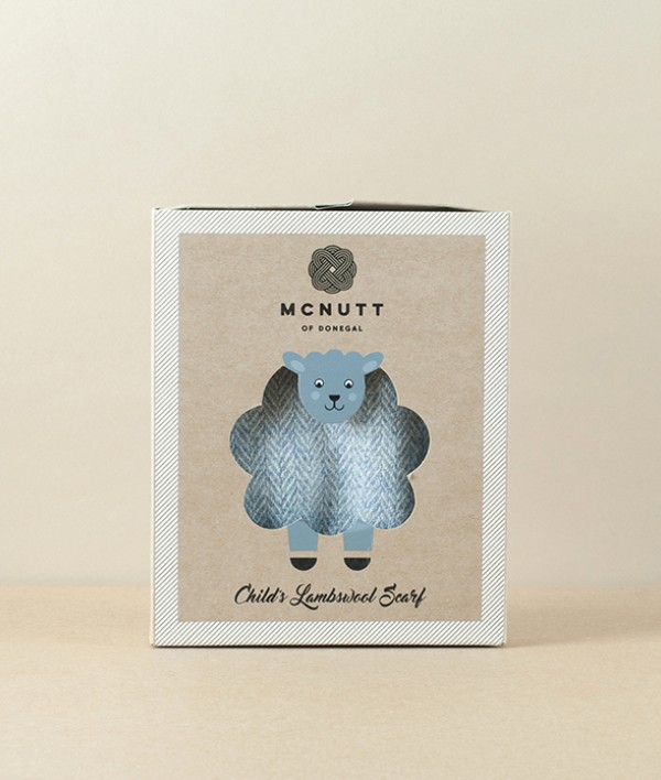 McNutt of Donegal Children's Scarf, Dove Grey