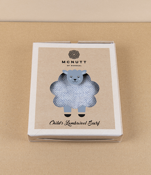 McNutt of Donegal Children's Scarf, Dove Grey