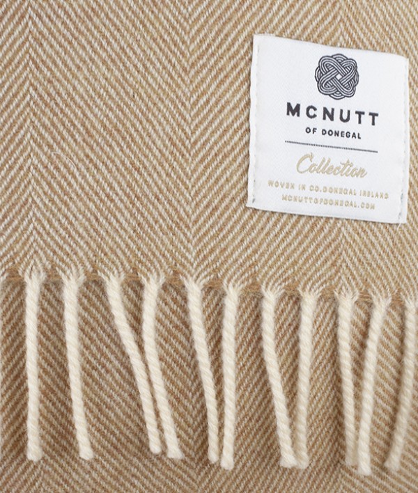 McNutt of Donegal Woollen Herringbone Cushion, Mead