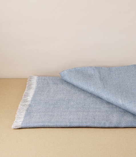 McNutt of Donegal Linen Throw, Dove Grey