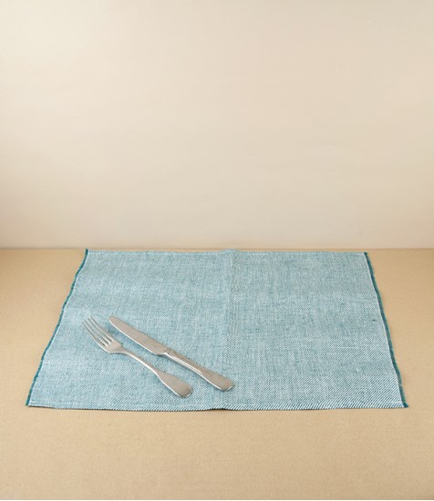 McNutt of Donegal Linen Placemats, Teal, Set of 4