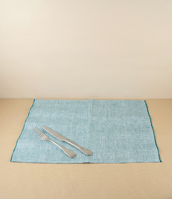 McNutt of Donegal Linen Placemats, Teal, Set of 4