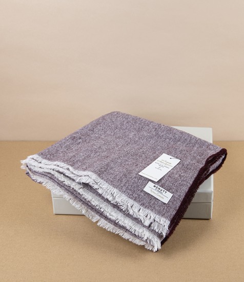 McNutt of Donegal Lightweight Cashmere Shawl, Claret