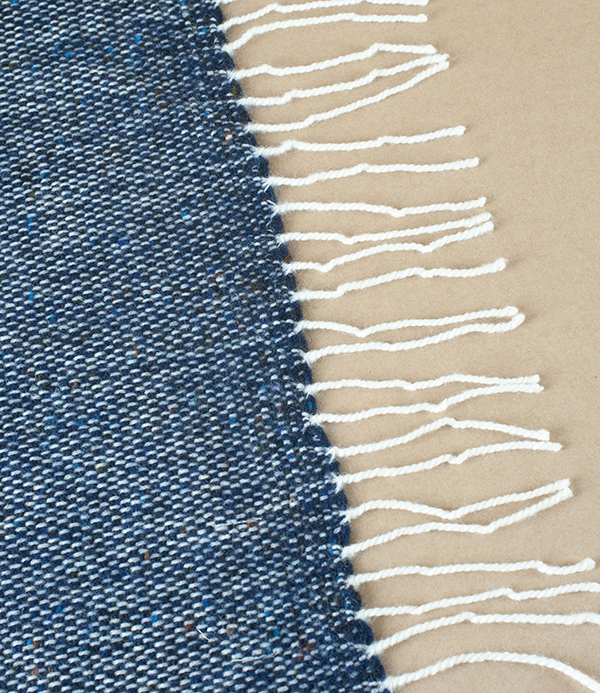McNutt of Donegal Tweed Scarf, Navy