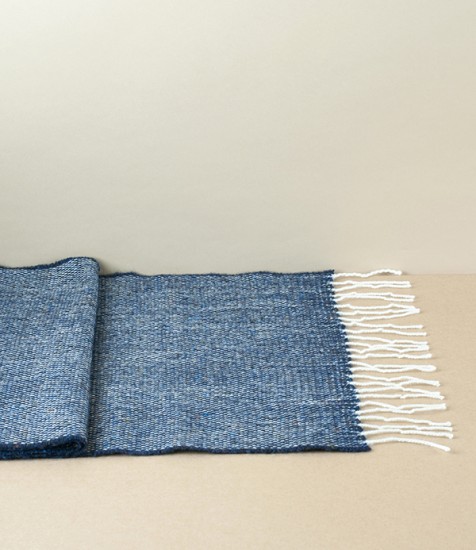 McNutt of Donegal Tweed Scarf, Navy