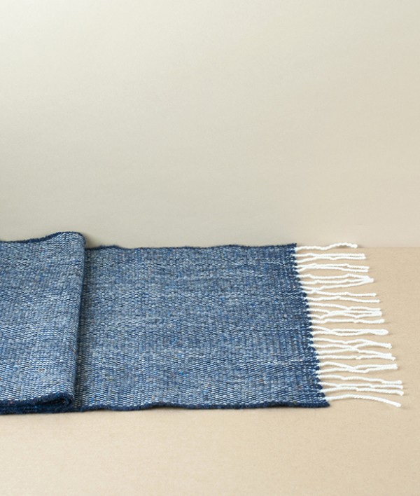 McNutt of Donegal Tweed Scarf, Navy