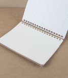 Midori Recycled Leather Ring Bound B6 Notebook, Green