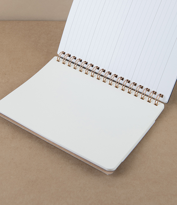 Midori Recycled Leather Ring Bound B6 Notebook, Green