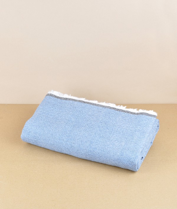 Finnish merino wool scarf, Dusty Blue