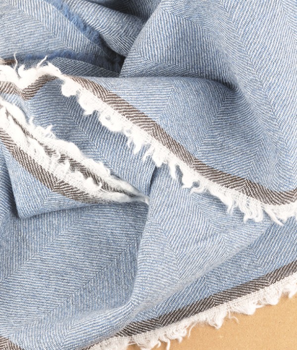 Finnish merino wool scarf, Dusty Blue