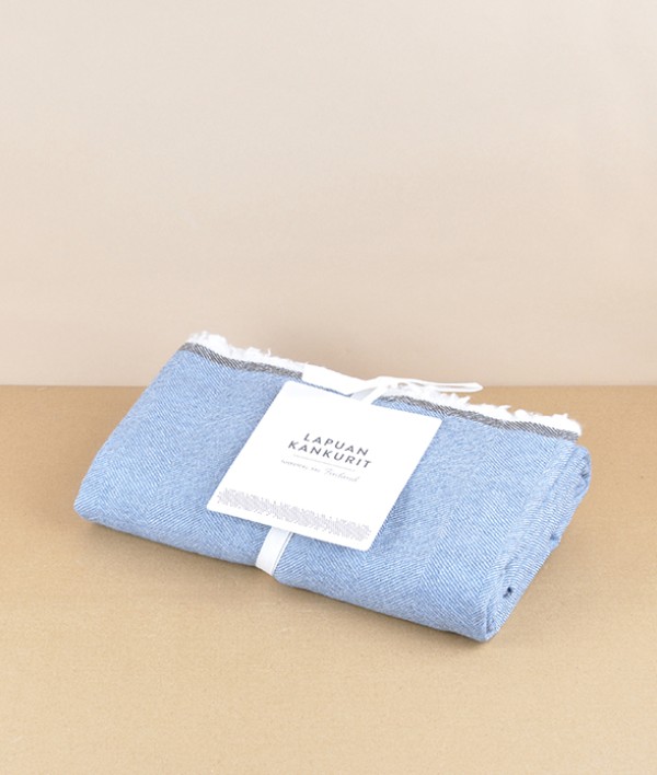 Finnish merino wool scarf, Dusty Blue