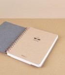 Midori Recycled Leather Ring Bound B6 Notebook, Tan