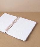 Midori Recycled Leather Ring Bound B6 Notebook, Tan