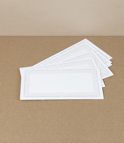 Japanese Letterpress-Printed Paper Notes, Blue & Red