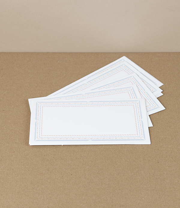 Japanese Letterpress-Printed Paper Notes, Blue & Red
