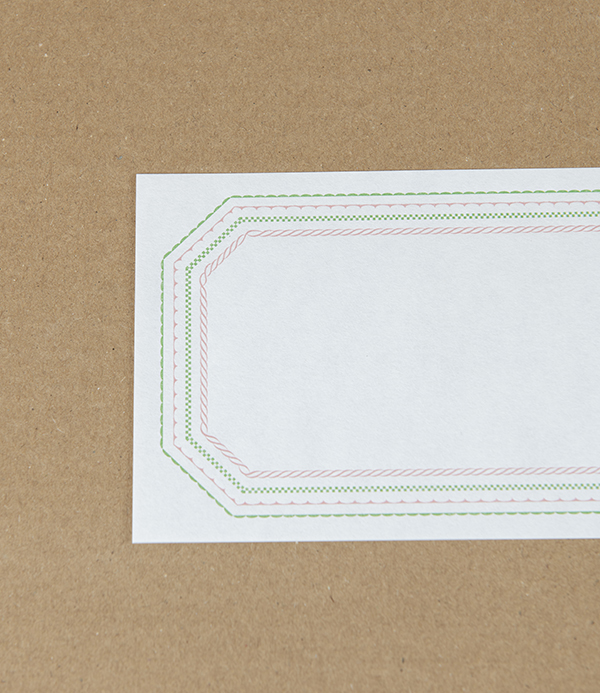 Japanese Letterpress-Printed Paper Notes, Pink & Green