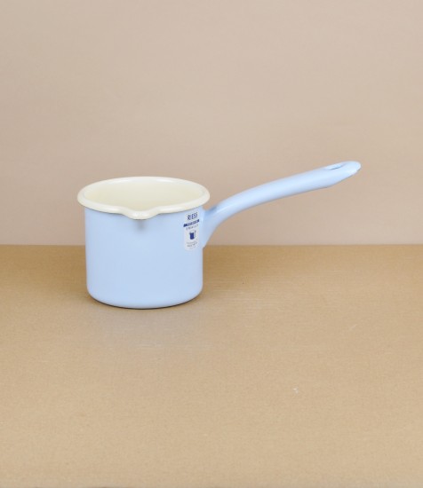Austrian Enamel Milk Pan 0.5 Litre, Blue