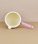 Austrian Enamel Milk Pan 1 Litre, Pink