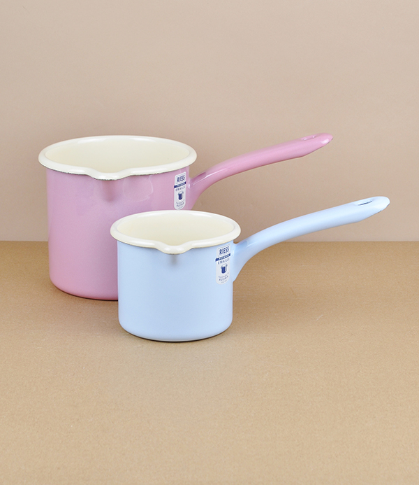 Austrian Enamel Milk Pan 0.5 Litre, Blue