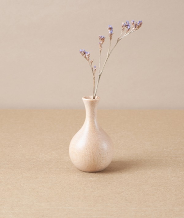 Chiisaki Hanaire Wooden Flower Vase, Tsurukubi