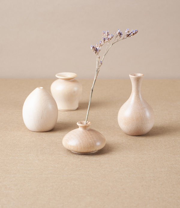 Chiisaki Hanaire Wooden Flower Vase, Tokuri