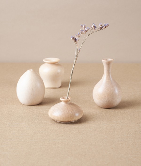 Chiisaki Hanaire Wooden Flower Vase, Tokuri