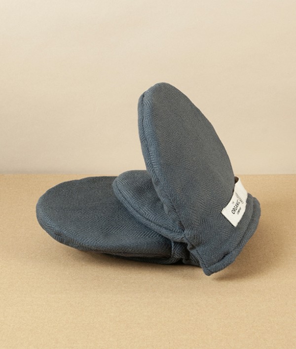 Organic Cotton Mini Oven Mitts, Dark Grey