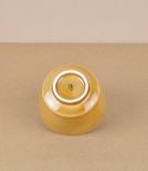 Mizu-mizu Japanese porcelain tea bowl, Ochre