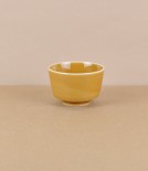 Mizu-mizu Japanese porcelain tea bowl, Ochre