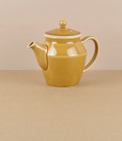 Mizu-mizu Japanese porcelain teapot, Ochre