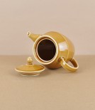 Mizu-mizu Japanese porcelain teapot, Ochre