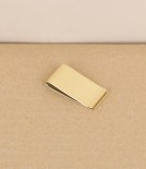 English polished brass money clip
