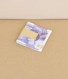 English polished brass money clip