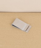 English brushed stainless steel money clip