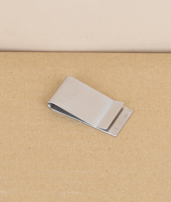 English brushed stainless steel money clip