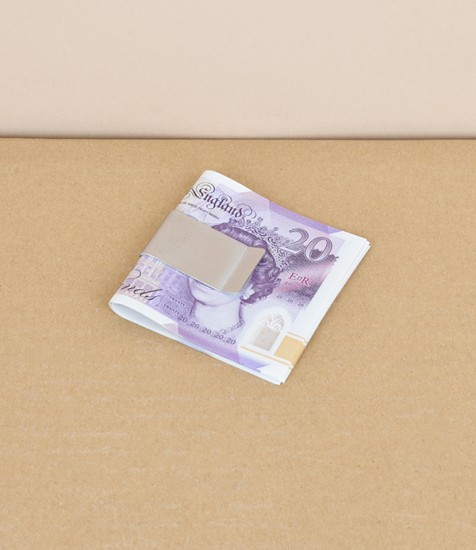 English brushed stainless steel money clip